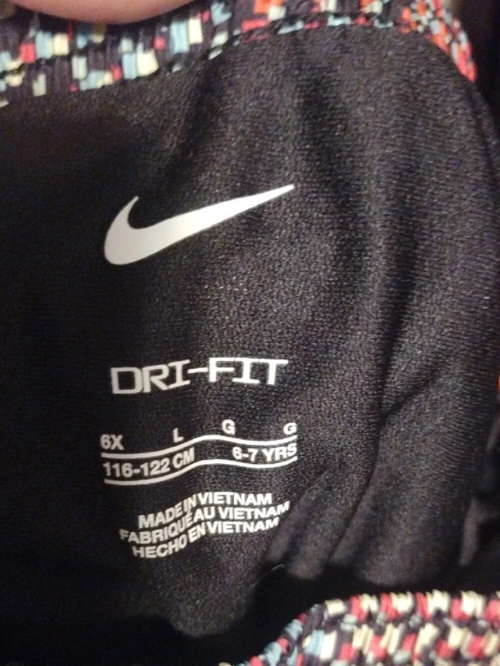 Nike Girls Gray Tee And Shorts with Multicolor Heart and White Swoosh